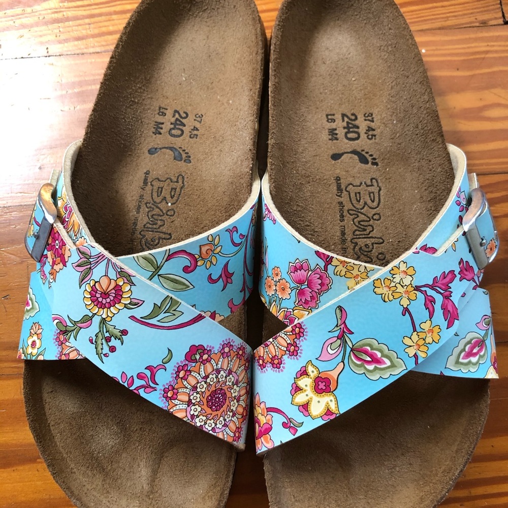 Birkenstock Birki’s Santosa French Garden Blue,NIB